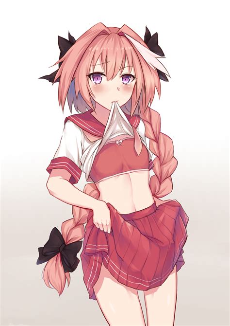 Safebooru Boy Astolfo Fate Bangs Big Hair Black Bow Blush Bobo