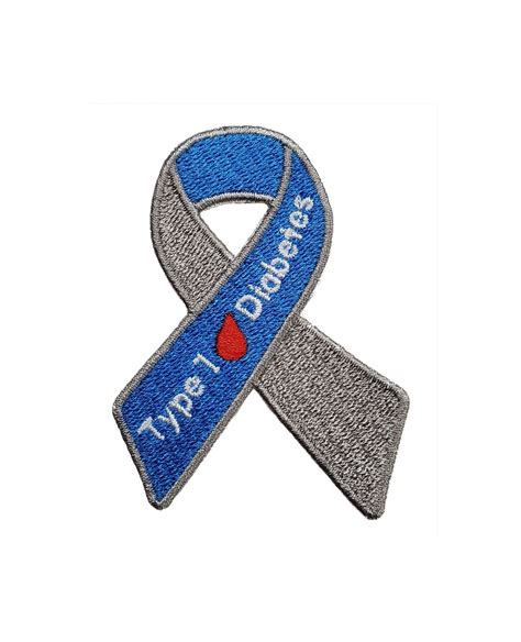 Type 1 Diabetes Embroidered Iron on Patch Awareness Ribbon Gifts ...