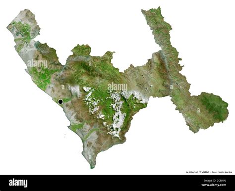 Shape Of La Libertad Region Of Peru With Its Capital Isolated On