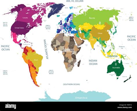 vector high detailed world map illustration Stock Vector Image & Art ...