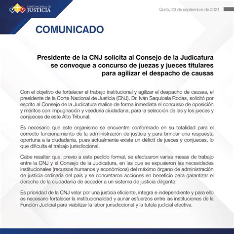 Corte Nacional On Twitter 📄 Comunicado Presidente De La Corte