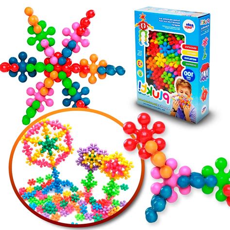 Brinquedo Montar Plukt Estrelas Educativo Criativo 100 Peças Paki Toys