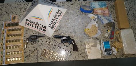 Policiais militares da 5ª Cia apreende drogas munições armas