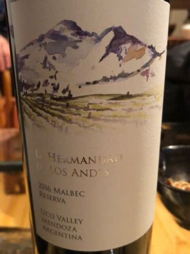 La Hermandad De Los Andes Reserva Malbec Vivino