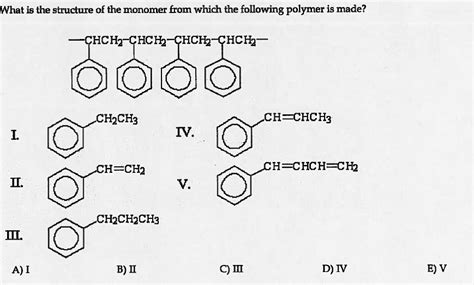 Solved what is structure of the monomer from which the | Chegg.com