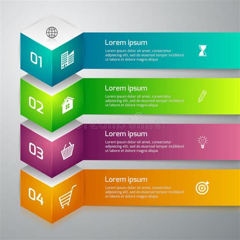 Vector Illustration Infographics 3d Cube Stock Vector Illustration Of