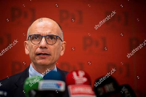 Enrico Letta Secretary Italian Democratic Party Editorial Stock Photo