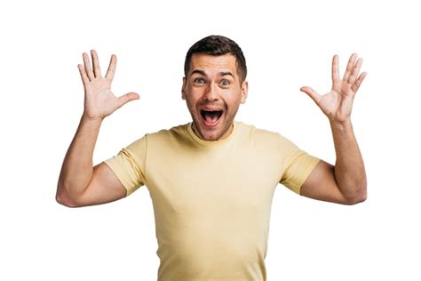 Premium PSD | Expressive man gesturing