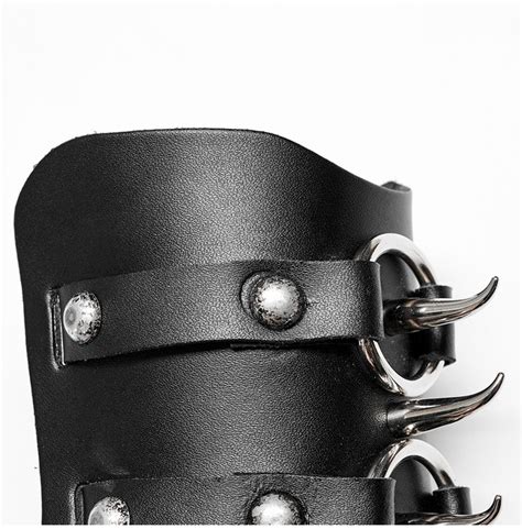 Black Personalized Rivets Buckles Punk Wrister Punk Rebelsmarket