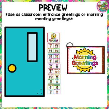 Morning Arrival Classroom Door Greetings And Morning Meeting Greeting Cards