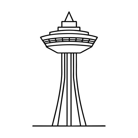 Seattle Space Needle Icon Illustration Design 49351750 Vector Art At