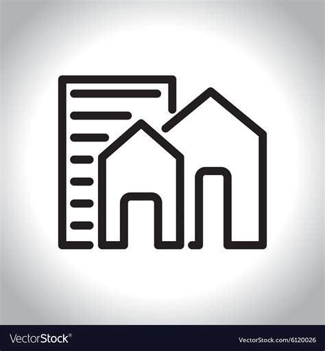 Icon Real Estate Royalty Free Vector Image Vectorstock