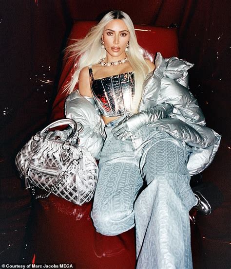 Kim Kardashian Is A Busty Blonde Babe As She Poses For The New Resort Campaign For Marc