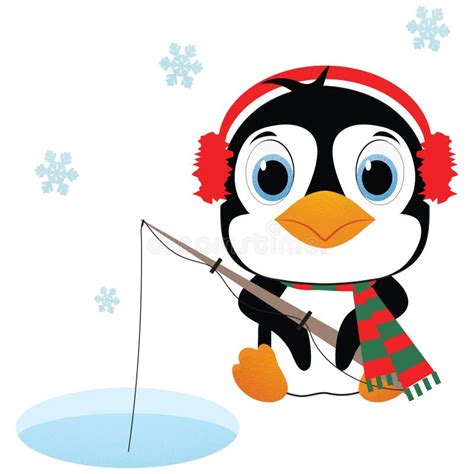 Funny Penguin Fishing Stock Illustrations 304 Funny Penguin Fishing