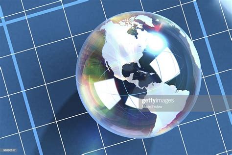 World Globe Made Of Glass Placed On A White Grid High Res Vector Graphic Getty Images