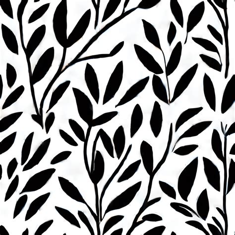 Black and White Floral Pattern · Creative Fabrica