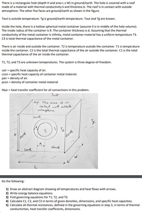 solved    rectangular hole depth   area    cheggcom
