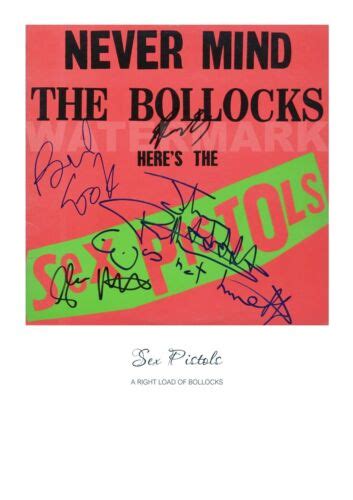 Never Mind The Bollocks Sex Pistols Signed Album Cover Sleeve EBay