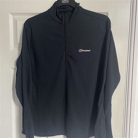 Berghaus Black Lightweight Pullover Quarter Zip Depop