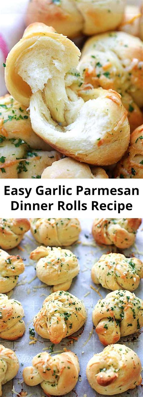 Easy Garlic Parmesan Dinner Rolls Recipe 9am Chef