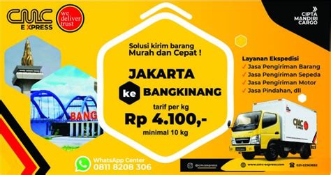 Ekspedisi Jakarta Ke Bangkinang Murah Tarif 4 100 Per Kg Min 10 Kg S