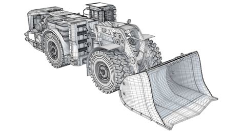 D Underground Hard Rock Haulage Loader Model Turbosquid