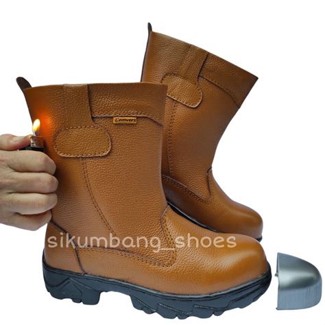 Jual Sepatu Septi Boots Proyek Lapangan Ujung Besi Sepatu Safety Sefty