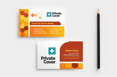 Health Insurance Business Card | Business Card Templates ~ Creative Market