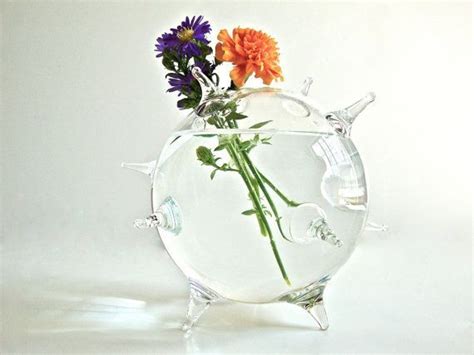 Spiky Glass Globe Vase Spiky Ball Flower Vase Glass Globe Flower