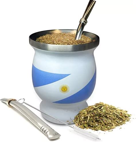 Yerba Mate Juego De Taza De T Calabaza Bandera Arg Cuotas Sin Inter S