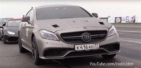 Hp Mercedes Benz Cls Wins Ferrari F Drag Race Loses The Sound