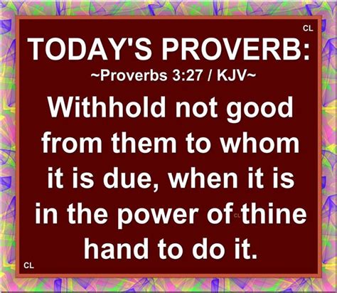 Todays Proverb Daily Bible Verse King James Bible Verses Proverbs Kjv