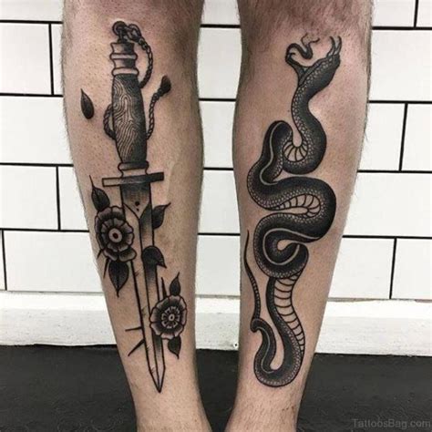 Snake Leg Tattoo