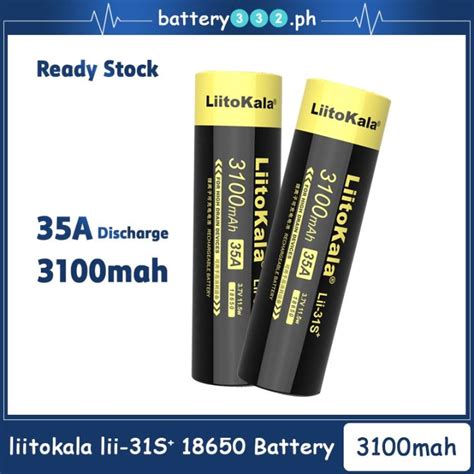 LiitoKala 18650 Lii 31S 3 7V 3100mA 35A Power Lithium Ion Battery For