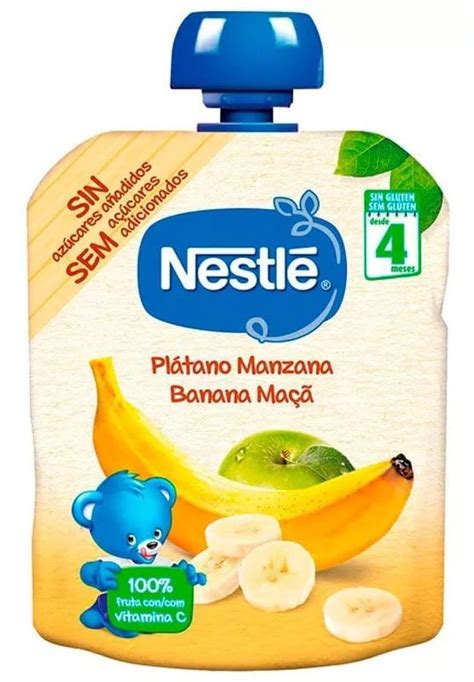 Naturnes Bolsa de Fruta Nestlé Plátano y Manzana 90 gr Atida