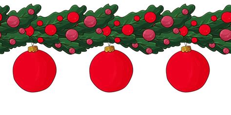 Cartoon christmas and new year seamless border Vector Image