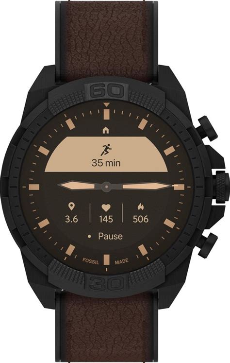 Fossil Hybrid HR Smartwatch FTW7057 Heren 44 Mm Bruin Bol