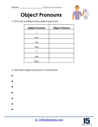 Object Pronouns Worksheets 15 Worksheets Library