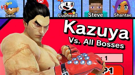 Kazuya Mishima Vs All Bosses In Super Smash Bros Ultimate Dlc Update