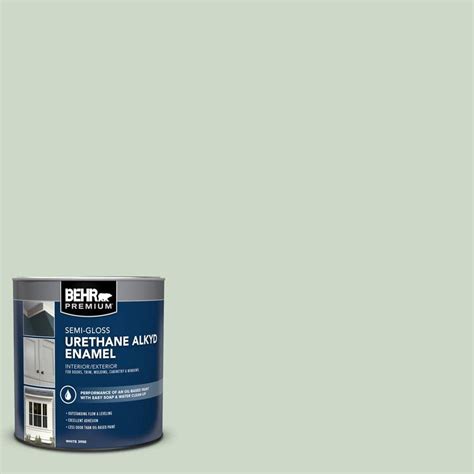 Behr Premium Qt E April Mist Semi Gloss Enamel Urethane Alkyd