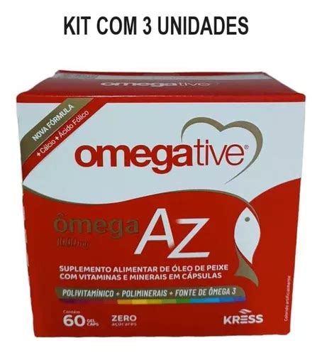 Kit Omegative Ômega Az 3 Unidades De 60 Cápsulas Cada