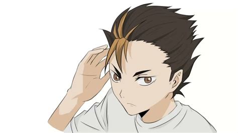 Speed Drawing Nishinoya Y Haikyuu Youtube