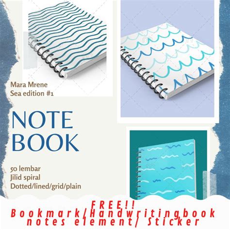 Jual Notebook A Lembar Jilid Spiral Sea Edition Buku Catatan