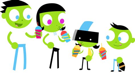 Pbs Kids Digital Art Four Drinking Slushies By Luxoveggiedude9302 On