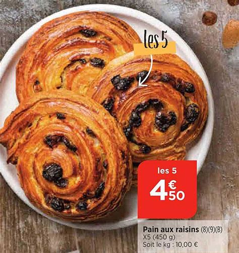 Promo Pain Aux Raisins Chez Atac Icatalogue Fr