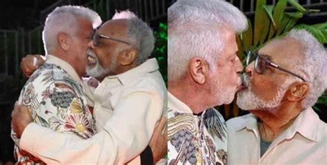 Em Encontro No Rio Lulu Santos E Gilberto Gil Aparecem Se Beijando