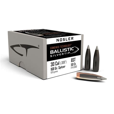 Nosler Ballistic Silver Tip 30 168gr 50 Box