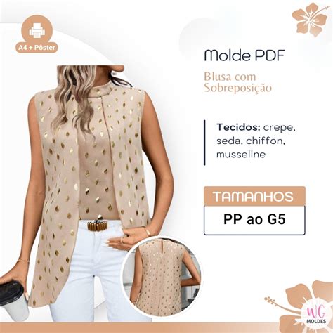 Molde Blusa Sobreposi O Moldes Wg Hotmart