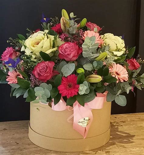 Elegant Round Flower Box Burgess Florist Durban