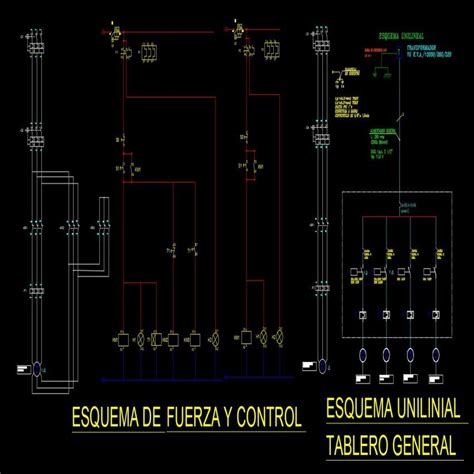 Electric Load Scheme Diagram With Its General Electric Diagram Dwg File Esquemas Control Tablero